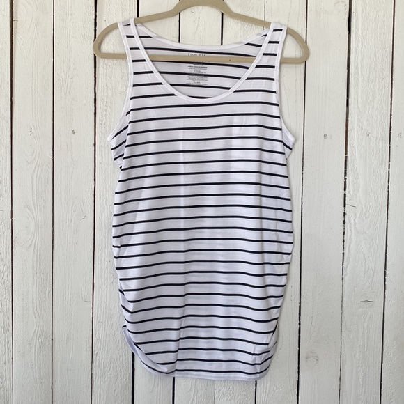 Maternity White Black Tank - Picture 2 of 7